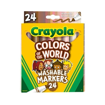 Image of Crayola Colors of The World Markers 24 Pack, Skin Tone Markers,