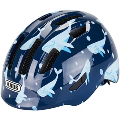 Image of ABUS Smiley 3.0 children&#039;s helmet bike with a low fit, child friendly designs &amp; space for pigtail girls and boys