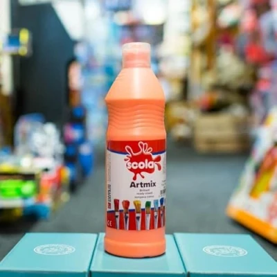 Image of QDS 600ml Artmix Flourescent Poster Paint Fizzy Orange
