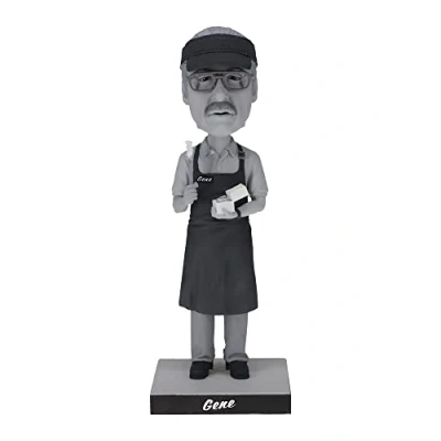 Image of Royal Bobbles Better Call Saul Gene Takavic Bobblehead, Black &amp; White, Premium Polyresin Lifelike Figure, Unique Serial Number, Exquisite Detail