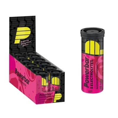 Image of POWERBAR 5 electrolytes Pink Grapefruit 12x10Tabs Effervescent tabs providing the + 75 mg caffeine