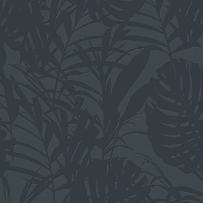 Image of Superfresco Easy Palm Blue Tropical Leaf Wallpaper