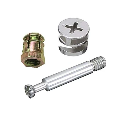 Image of Furniture Cam Fitting with Dowel and Pre Inserted Nut 10 Pack(Alloy Expansion)