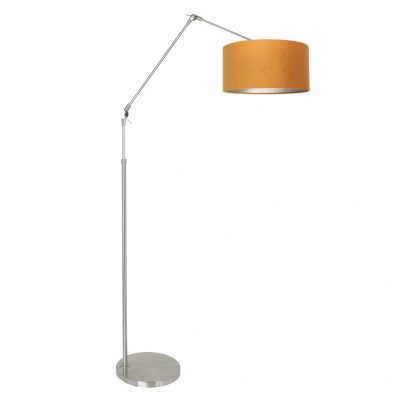 Image of Prestige Chic Floor Lamp with Shade Matte Black, Gold