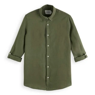 Image of Scotch &amp; Soda Seasonal CORE Regular FIT Shirt Shirt, Men&#039;s, Size: Medium, Green