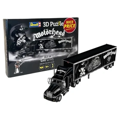Image of Revell 3D Puzzle 00173 Motörhead Tour Truck 128 Pieces, Highly Detailed, 58cm in length, Fun &amp; Easy To Build, Farbig