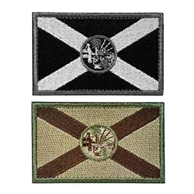 Image of 2 Pieces Florida State Tactical Flag Patch, Embroidered Fastener Hook &amp; Loop Applique Emblem Patches for Attaching to Caps,Bags,Backpacks,Clothes,Vest,Travel,Tactical,Military
