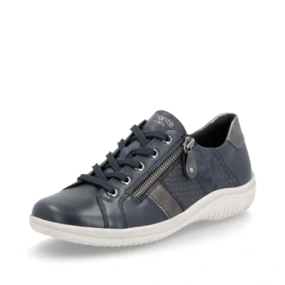 Image of Remonte D1E00 Women&#039;s Low Top Trainers, Loose Insole, Blue Combi 14, 4 UK