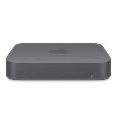 Image of elago Silicone Case Compatible with Apple Mac mini M2, M2 Pro [2023] M1 [2020] [2018], Protective Case, Cutout Design (Dark Grey Translucent)