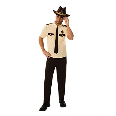 Image of Bristol Novelty AF163 US Sheriff (BN Original) STD Costume, Men, Black, Beige, Standard Halloween