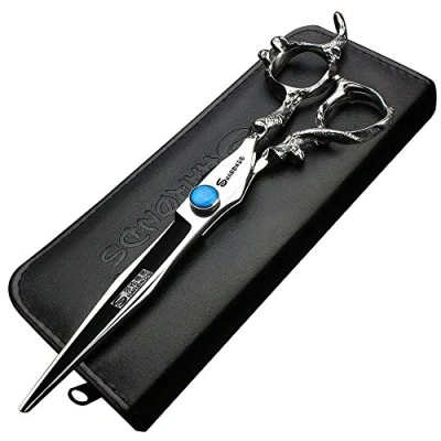 Image of AXEMOORE Porfessional Hairdressing Scissors 7 Inches Stainless Steel Hair Cutting Shears for Women &amp; Men