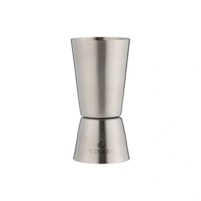Image of Viners Barware Double Deluxe Dual Spirit Measure Cocktail Jigger Brushed Stainless Steel, 60ml/30ml