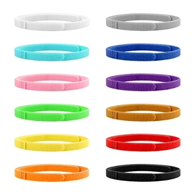 Image of Jagowa 12 Colors Newborn Puppy Collars Soft Adjustable ID Bands Whelping for Identifying Kitten