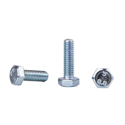 Image of (Pack of 15 pcs) DIN 933 Zinc Plated Steel Hexagon Bolts M12 x 40 mm 8.8 Grade, Hex Screws, Fully Threaded, Head, Tap Bolt (15, mm)