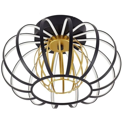 Image of Lucande LED ceiling light Birger, Ø 39cm, black/gold