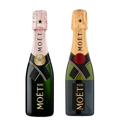 Image of Moet &amp; Chandon Brut Rose Champagne Mini Duo 2 x 20cl 12.5% ABV