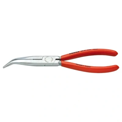 Image of Knipex 55598 Angled Long Nose Pliers, Blue, 200 mm