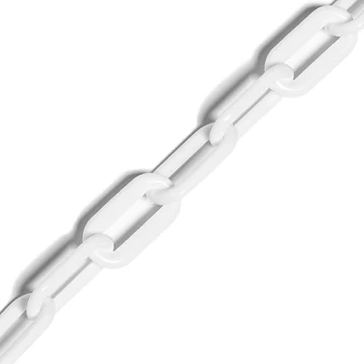 Image of 5m/25m Plastic Chain Barrier 6mm/8mm Thickness 8X Vibrant Colours (8mm, 5m, White)