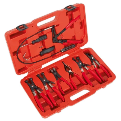 Image of Sealey Hose Clip Removal Tool Set 9pc