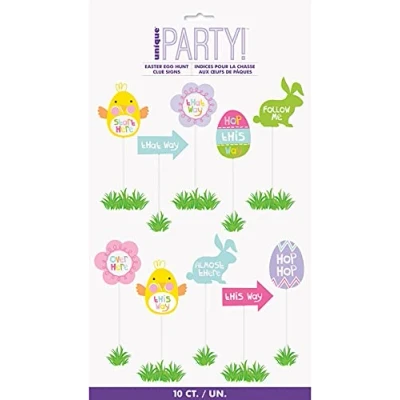 Image of Unique 73723 Easter Egg Hunt Clue Signs