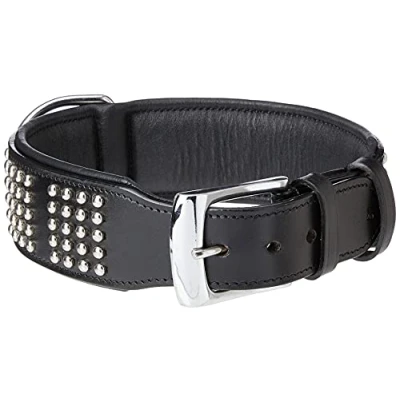 Image of Nobby Vinto Leather Dog Collar, 60 cm Length x 50 mm Width, Black