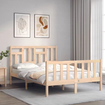 Image of vidaXL Bed Frame without Mattress 120x200 cm Solid Wood Pine