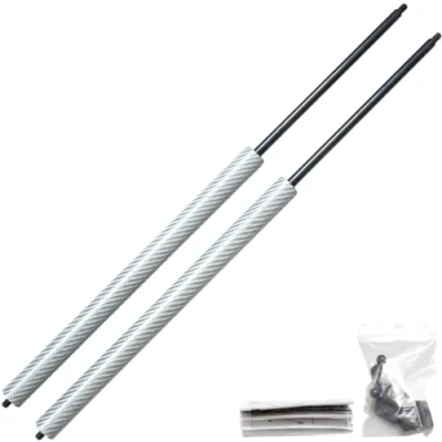 Image of JINGLINGKJ Hood Struts for Leon MK3 5F 2012 2020 Front Bonnet Gas Dampers Lift Supports Modify No Drilling TWO YEARS WARRANTY (Silver Carbon Fiber)