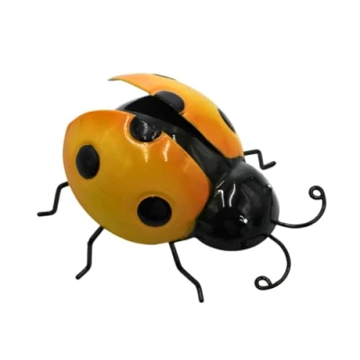 Image of Dekohelden24 Metal Fridge Magnet 9.5 x 4.5 cm Ladybird Yellow 10