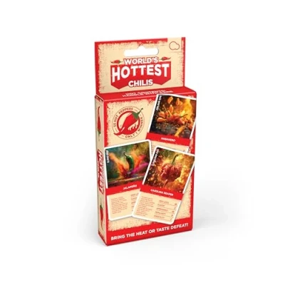 Image of Bubblegum Stuff World&#039;s Hottest Chilis 55 of The World’s Peppers Outcore Your Opponents Steal Every Chili Win Game For Spice Masters Flashcards Ages 8+