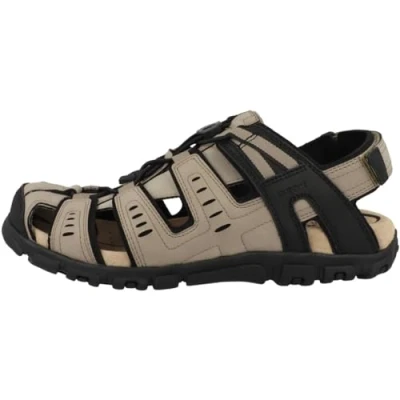 Image of Geox Men&#039;s Uomo Strada C Sandal Sports, Lt Taupe, 11 UK