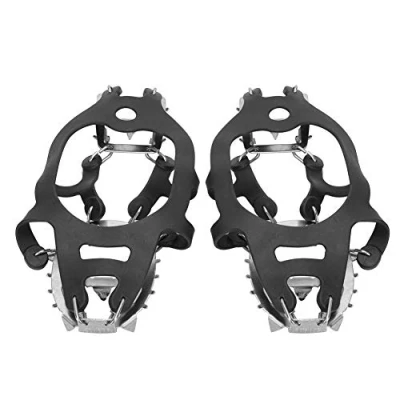Image of 18 Teeth Crampons Anti Slip Spikes, Wear Resistant Rugged Sawteeth for Mud Climbing Snow Mountain Road(L)
