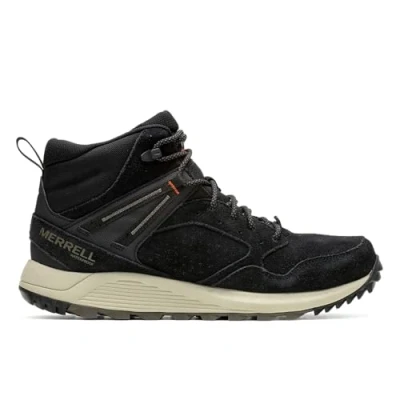 Image of Merrell Men&#039;s Wildwood MID LTR WP Sneaker, Black, 10 UK