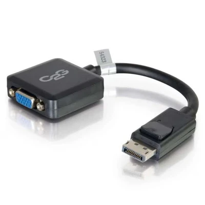 Image of C2G/Cables to Go 54323 8in DisplayPort VGA Adapter Converter Male Female Active Black