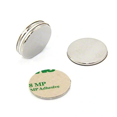 Image of N42 Neodymium Adhesive Magnet for Arts, Crafts, Model Making, DIY, Hobbies and Packaging 25mm dia x 2mm thick 3.5kg Pull South Pack of 40