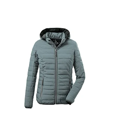 Image of G.I.G.A. DX Women&#039;s Uyaka Quilted Jacket, Casual Functional Jacket in Down Look with Zip Off Hood, Aqua Dark, 38 EU