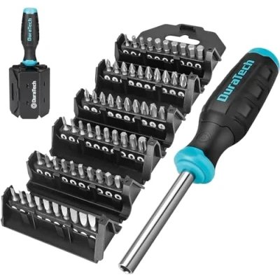 Image of DURATECH 60 in 1 Multi Function Screwdriver Sets, Magnetic Sets with Phillips, Slotted, Square and Torx, Storage Case Design, Suitable for Machine Maintenance DIY Repair