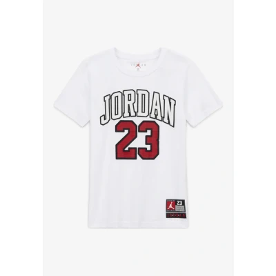 Image of Jordan Practice Flight TEE Unisex Print Tshirt for kids, Size: 8 10y, White