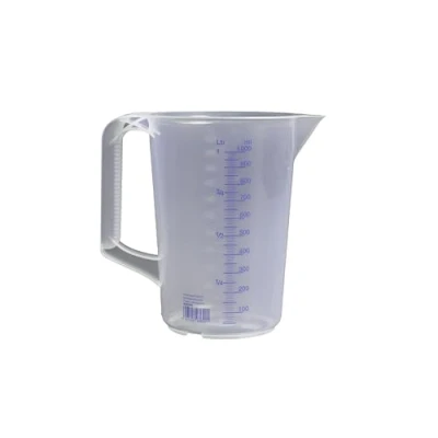 Image of hünersdorff Transparent measuring jug, Plastic, Transparent/Blue, 1 L