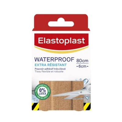 Image of Elastoplast Waterproof Extra Resistant Plaster 8 Strips 10cm x 6cm