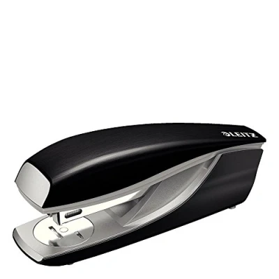 Image of Leitz NeXXt Style Hole Punch, Metal, 30 Sheets, Blister Pack satin Black