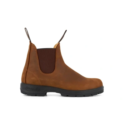 Image of Blundstone Unisex #562 Crazy Horse Brown Chelsea Boot Tan Size UK 3.5