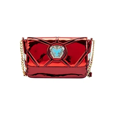 Image of Loungefly Marvel Crossbody Bag Iron Man 15th Anniversary Official Red Taille Unique