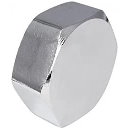 Image of Chrome Blank Nut BSP Thread Pipe Cap Radiator Water Female Plug Capping Valve Chromed Brass Material. (1/2&quot; Inches)