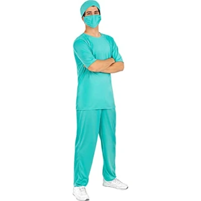 Image of Funidelia Doctor Costume for man Doctors &amp; Nurses, Doctors, Professions adults accessory fancy dress props Halloween, carnival parties Size M L Blue