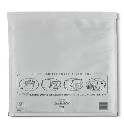 Image of Sealed Air Mail Lite Bubble Padded Envelopes Gold/White (White, J/6 (300 x 440mm) Box of 50)