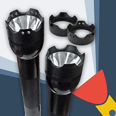Image of Crenellated Strike Bezel Talon Face Cap for Maglite D/C Cell Torch/Flashlight