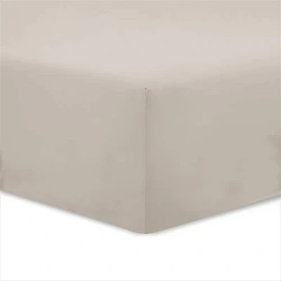 Image of VISION Set of 2 fitted sheets 90 x 200 cm Colour: Beige 100% cotton: 57 threads 4 elasticated corners 30 corner