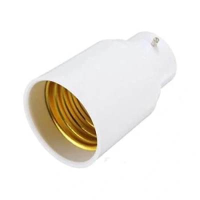 Image of Generic Pack of 1 Light Bulb Holder, B22 to E27 Bayonet Edison Screw Lamp Adaptor Converter [Energy Class A]