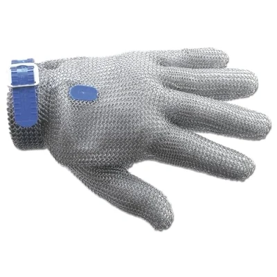 Image of Arcos Safety Gloves Chainmail Glove Stainless Steel Size L 11&quot; Grey Color