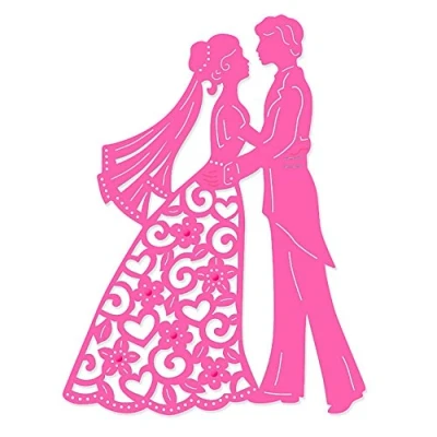 Image of Sweet Dixie SDD213 Wedding Couple Die, Metal, Grey, 23.3 x 13 0.8 cm